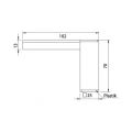 Hafele AMOS Ayak köşeli parlak krom 25x70mm
