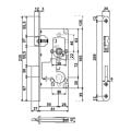 Hafele DUO Gömme kilit PC parlak nikel 55/20mm