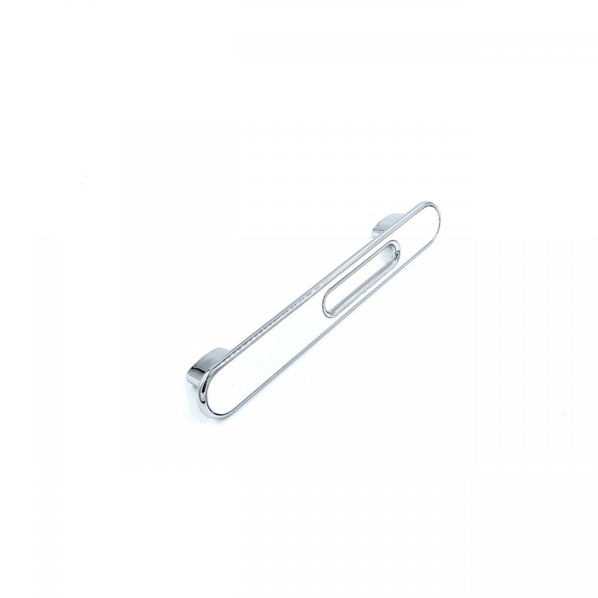 Zavinna Z318 Metal Krom - Mat Beyaz 128/160mm Akslı Kulp