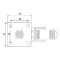 Hafele MORBY Tekerlek f.li gri Ø50x70mm