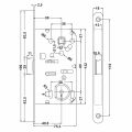 Hafele Dilden kilit CB mat siyah 50/18mm