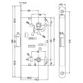 Hafele Dilden kilit WC mat siyah 50/18mm