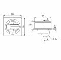 Hafele RENE05 Gömme tekerlek ymşk,syh Ø20x20mm
