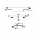 Hafele STAIRWAY II Profil kulp mat siyah 197mm