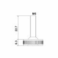 Hafele Baza ayar vidası,siyah M6x22mm