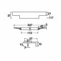 Hafele STAIRWAY II Profil kulp mat siyah 547mm