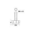 Hafele Baza ayar vidası,allenli, siyah M6x22mm