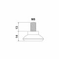 Hafele Baza ayar vidası,geniş taban,syh M8x13mm