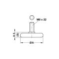 Hafele Baza ayar vidası siyah M8x22, Ø30mm