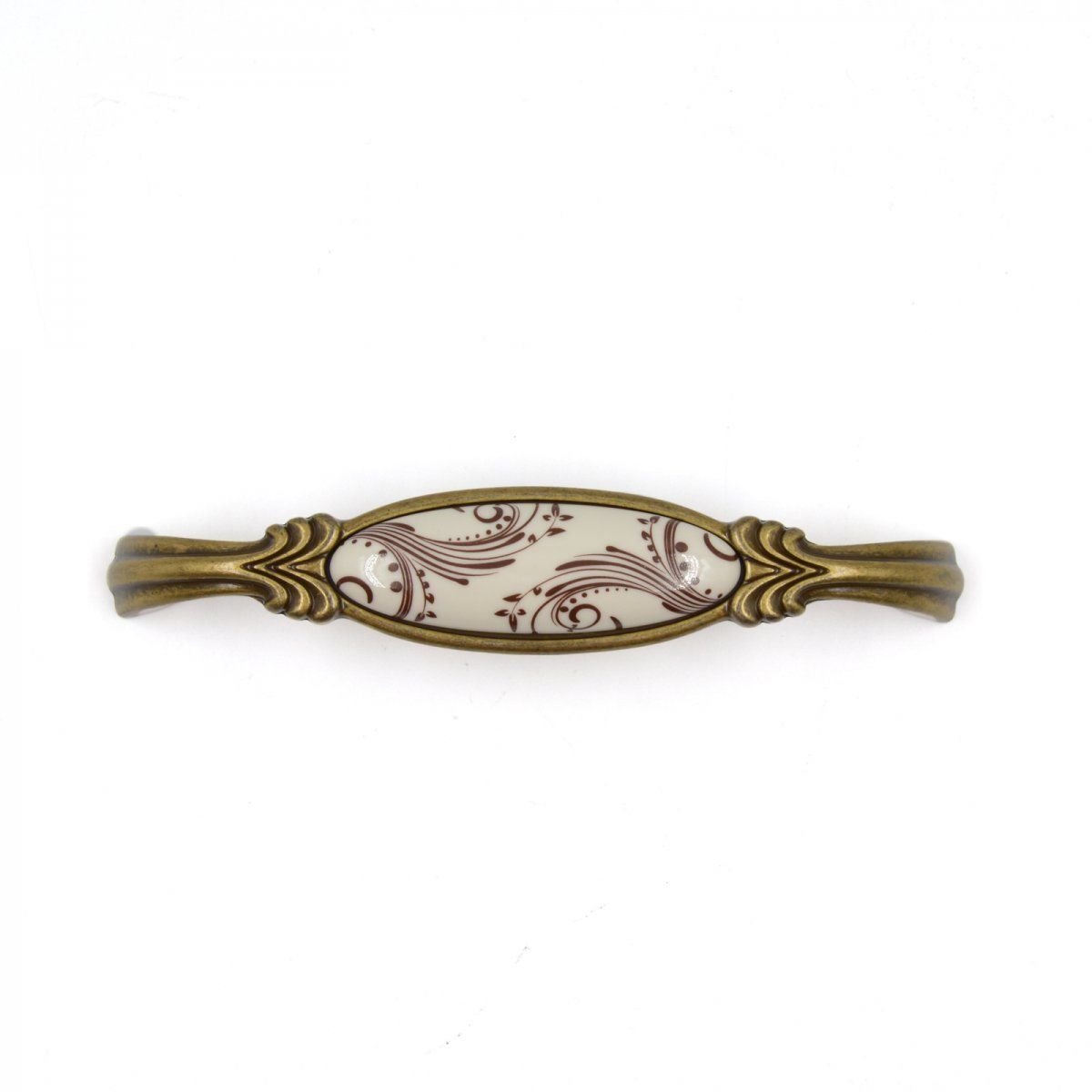 Giusti Antik Sarı – Beyaz 128 mm Kulp | Mobilya Kulpu