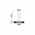 Hafele Baza ayar vidası,siyah M10x45mm