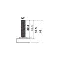 Hafele Baza ayar vidası,hareketli,syh M8x30mm