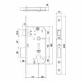 Hafele Çarpma kilit PC mat siyah 50/20mm