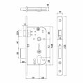 Hafele Çarpma kilit PC ant.bronz 50/20mm