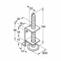 Hafele Baza ayar donanımı SW5 M10x100mm
