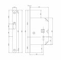 Hafele Kayar kapı kilidi CB mat nikel 50/16mm