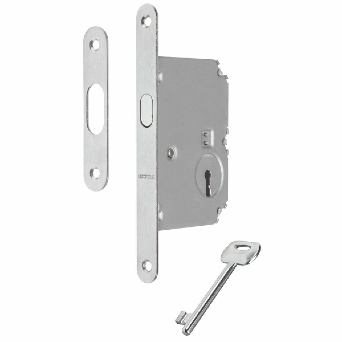 Hafele Kayar kapı kilidi CB mat krom 50/16mm