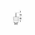 Hafele Zemin koruyucu, beyaz Ø25x10mm