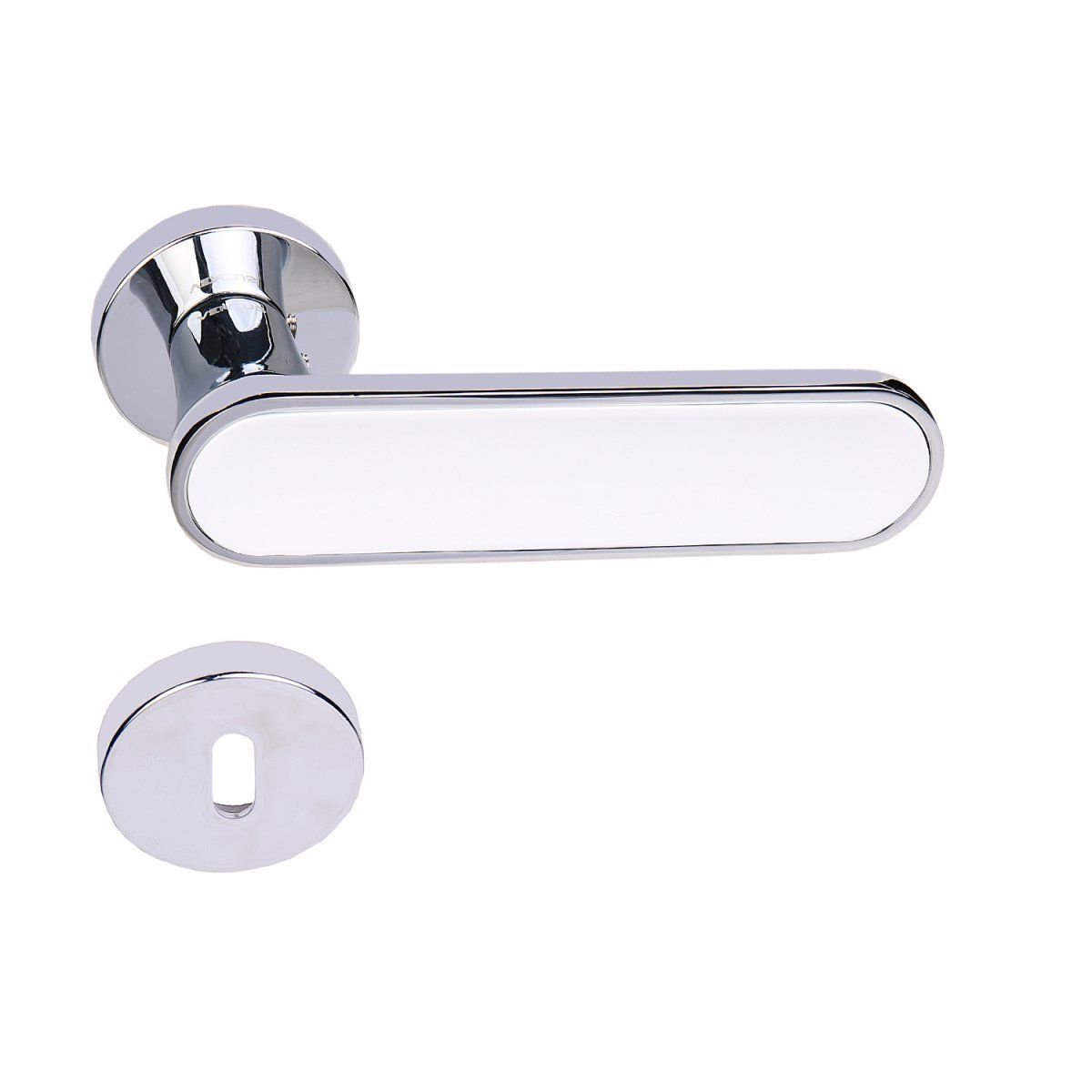 Ventus Kapı Kolu Oda Tipi Krom - Beyaz | Oda Kapı Kolu