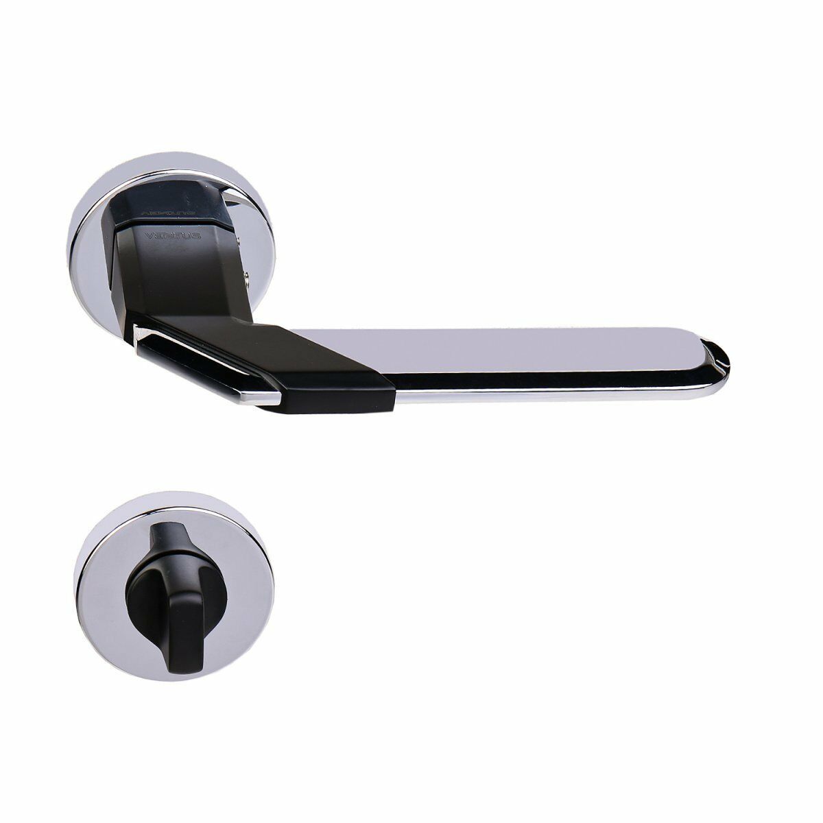 Ventus Kapı Kolu WC Tipi Krom - Mat Siyah | WC Kapı Kolu