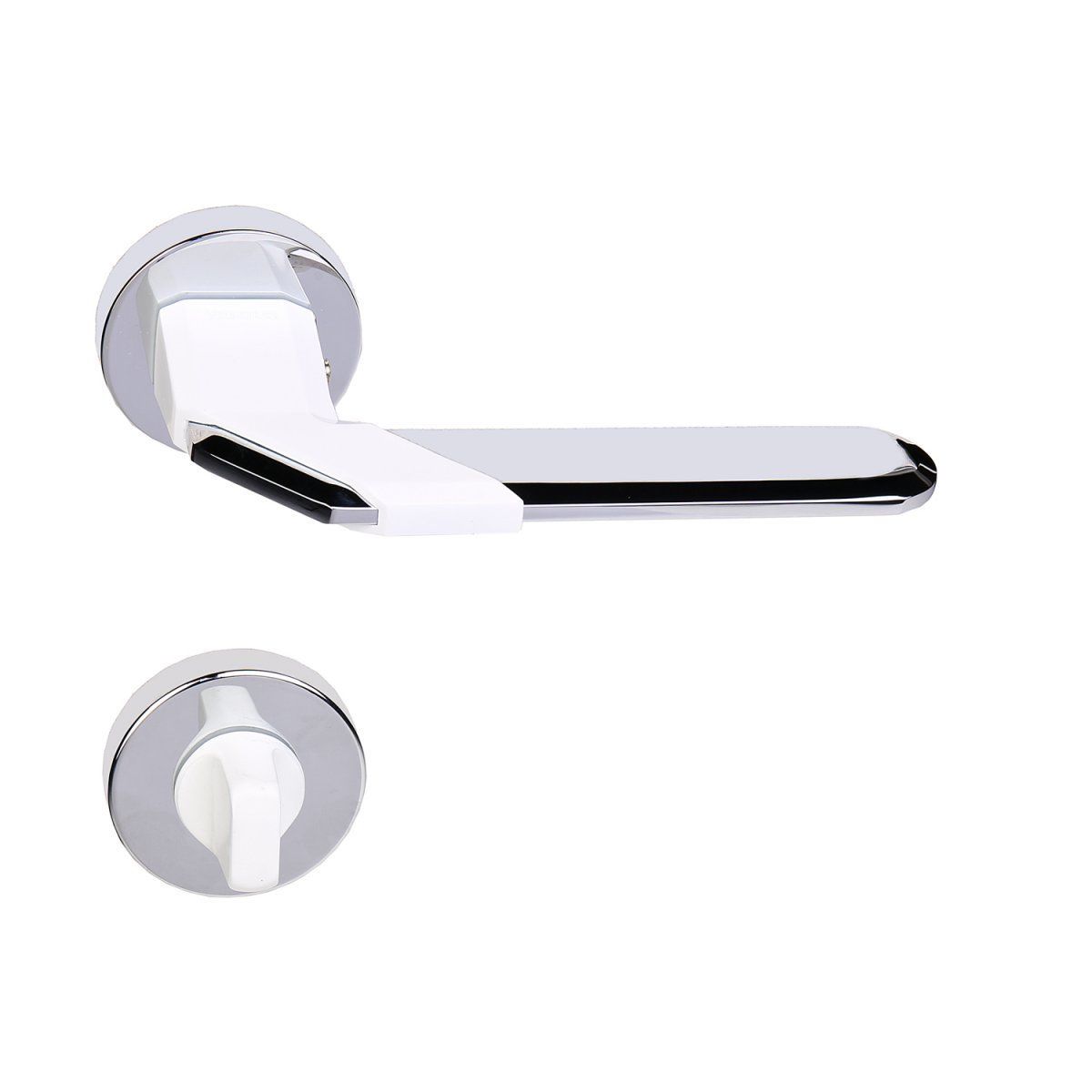 Ventus Kapı Kolu WC Tipi Krom - Beyaz | WC Kapı Kolu