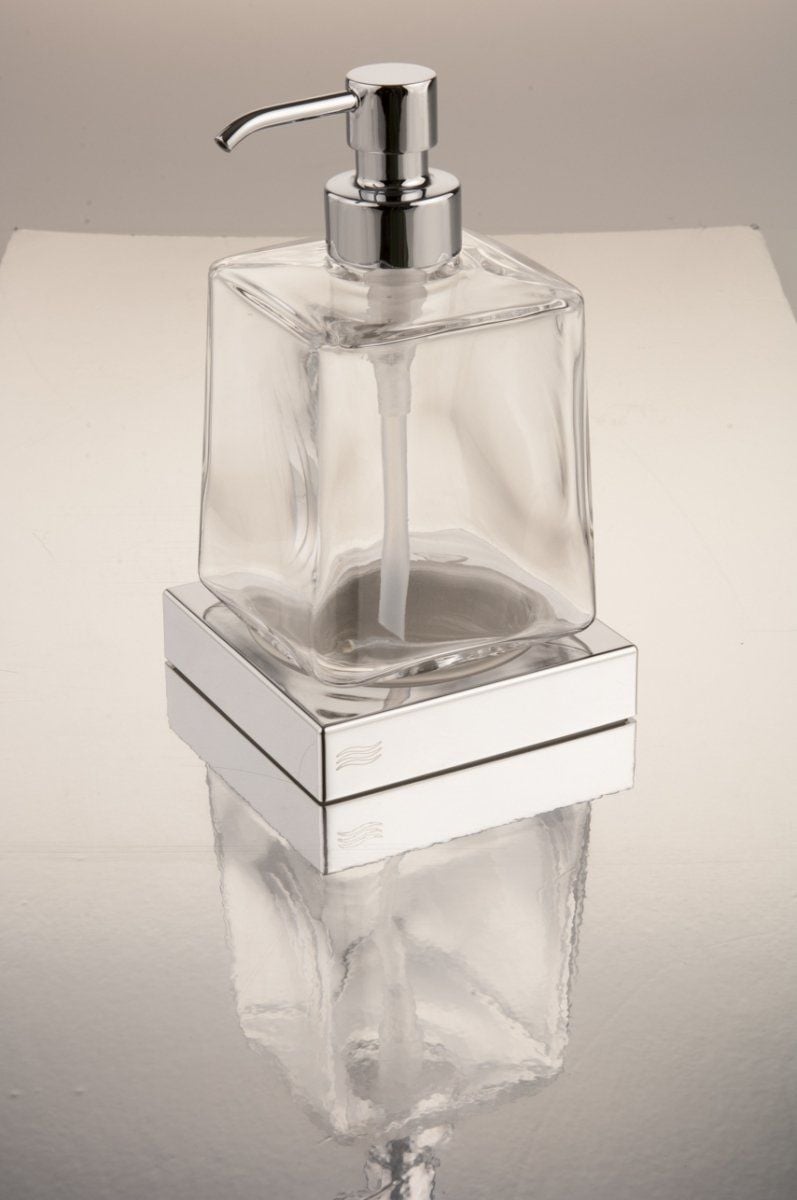 İnda Mito Sıvı Sabunluk Şeffaf Krom Cam | Sıvı Sabunluk