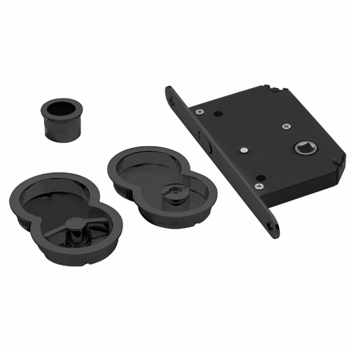 Hafele OTTO Kayar k.kilidi WC mat siyah 50/16mm