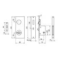 Hafele FLAT Kayar k.kilidi WC m.krom 50/38-45mm