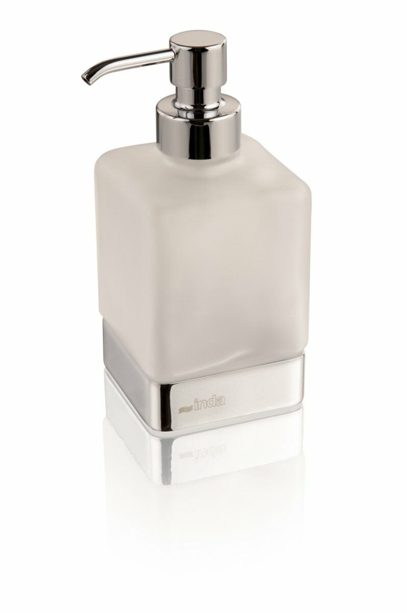 Inda Lea Cam Sıvı Sabunluk Krom | Sıvı Sabunluk