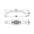 Hafele JOURNEY Kulp antik bronz 128mm