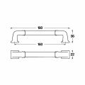 Hafele NORMAN Kulp antik bronz 160 mm