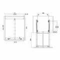 Hafele JUNIOR III set,A.Style,600mm,krom