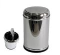 Lider Sallanır Kapak Çöp Kovası Krom 30 Litre | Paslanmaz Çelik Çöp Kovası