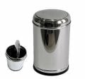 Lider Sallanır Kapak Çöp Kovası Krom 16 Litre | Paslanmaz Çelik Çöp Kovası