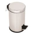 Lider Kapaklı Çöp Kovası Krom 12 Litre | Paslanmaz Çelik Çöp Kovası