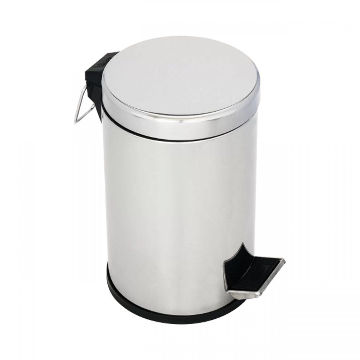 Lider Amortisörlü Çöp Kovası Krom Paslanmaz Çelik 12 Litre