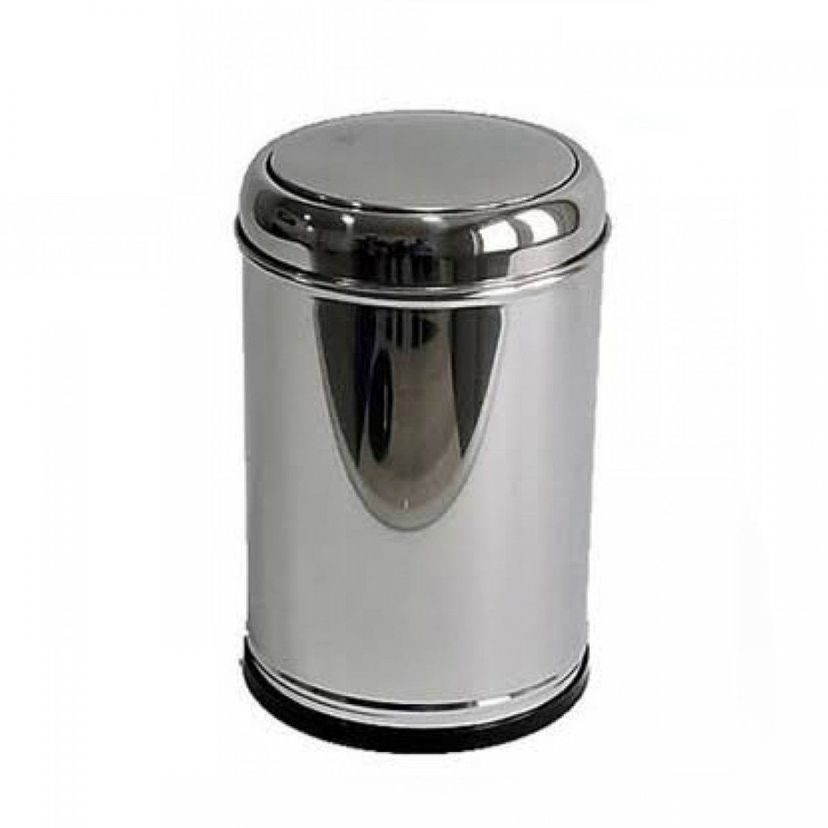 Lider Sallanır Kapaklı Çöp Kovası Krom 3 Litre | Paslanmaz Çelik Çöp Kovası