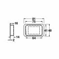 Hafele PIAZZA JR. Gömme kulp p. çelik renk 64mm