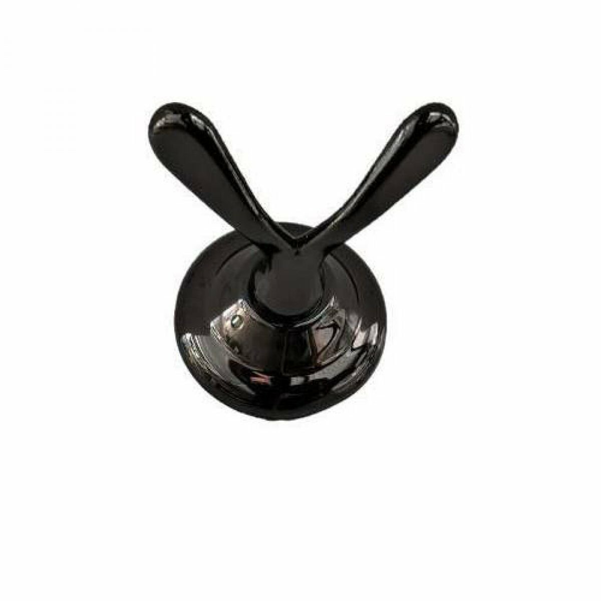 Lider İkili Bornozluk Krom Siyah | Duvara Monte Bornoz Askısı