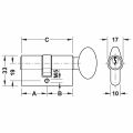 Hafele PC 02 Mandallı barel nikel 40x30mm