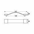 Hafele TAGE Kulp antik bronz/koyu kahve 128mm