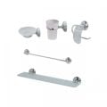 Lider Banyo Seti Krom 5 Parça | Şık ve Fonksiyonel Banyo Seti
