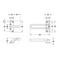 Hafele SDG 01 Güvenlik mandalı mat krom