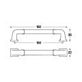 Hafele NORMAN Kulp antik gümüş 160 mm