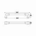 Hafele NORMAN Kulp antik gümüş 224 mm
