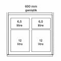 Hafele MIX çöp kutusu, antrasit 6,5l