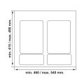 Hafele COVERT Çöp kutusu, antrasit 600mm,2x12lt