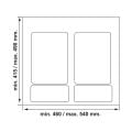 Hafele Çekmece içi  COVERT Çöp kutusu, antrasit 600mm,2x12lt