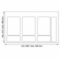 Hafele Çekmece içi  COVERT Çöp kutusu, antrasit 900mm,3x12lt