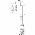 Hafele BOLT 01 Sürgü sürerek p.ç.mat 19x151mm